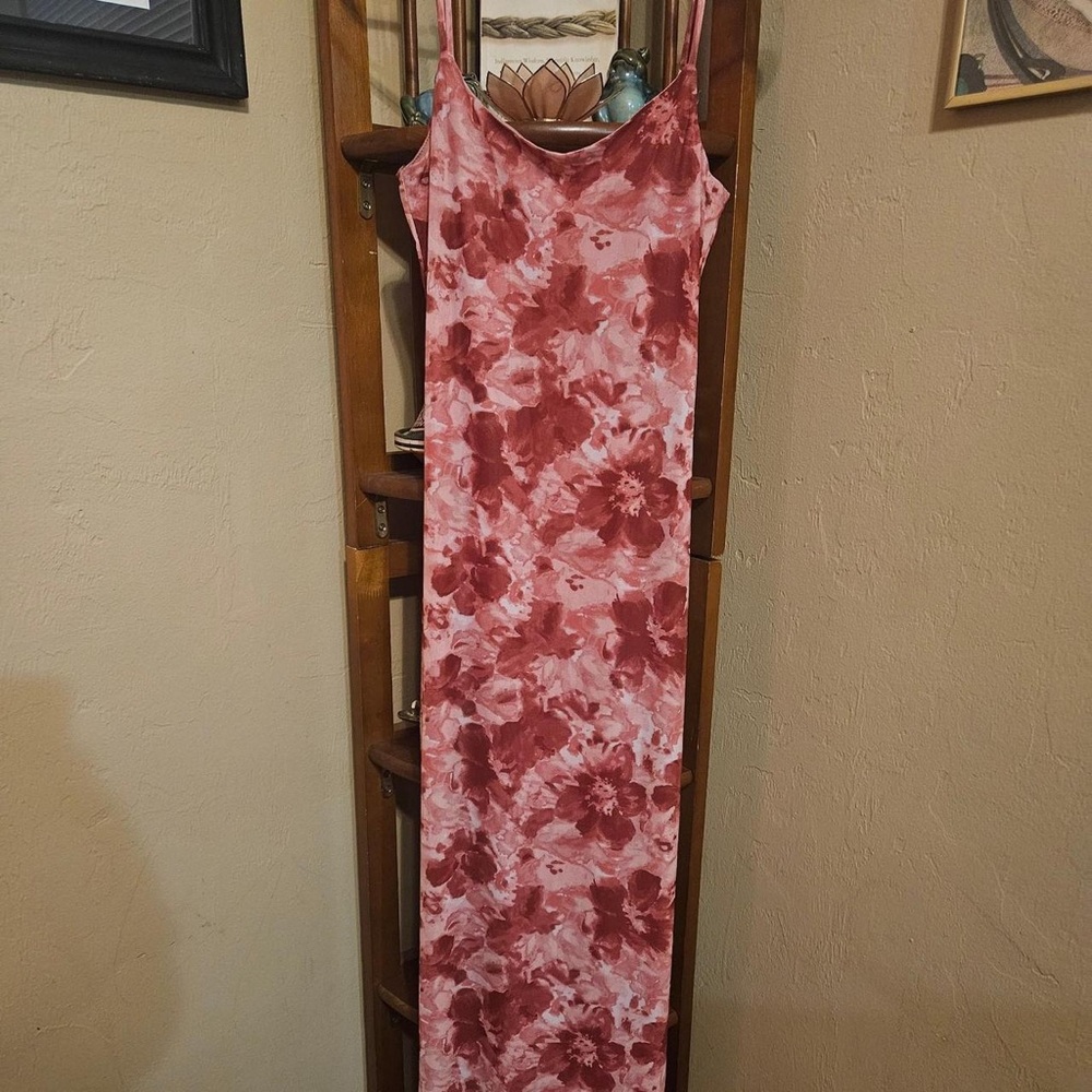 Trixxi Rose and Mauve Floral Slip Maxi Dress